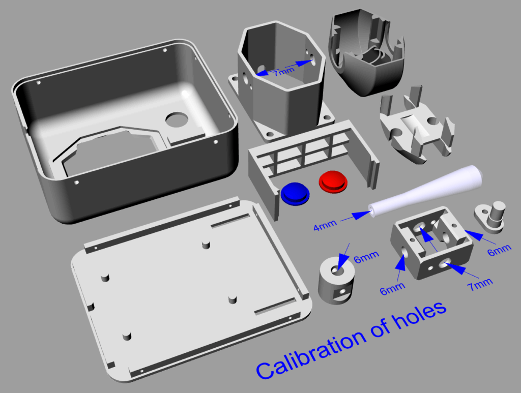 Holes to calibrate for diameter