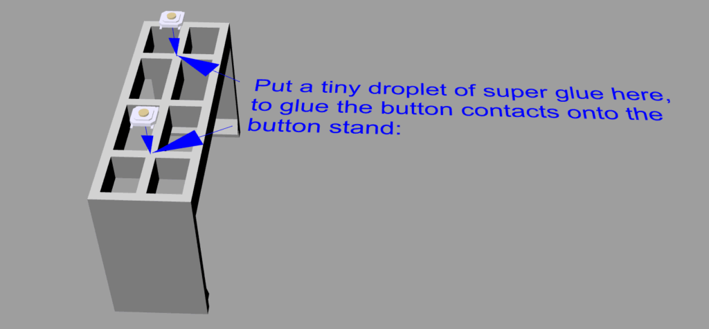 Placing and glueing the button switches